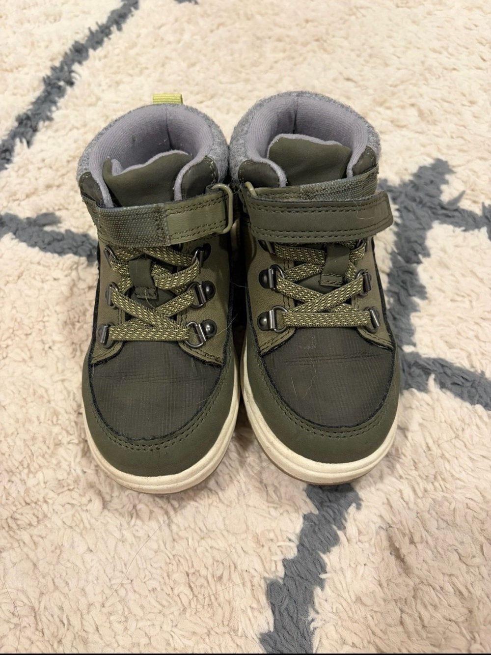 Cat & Jack Olive Green High-Top Kids Boots